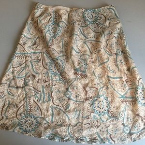 Ann Taylor Loft Floral Sequin Midi Skirt